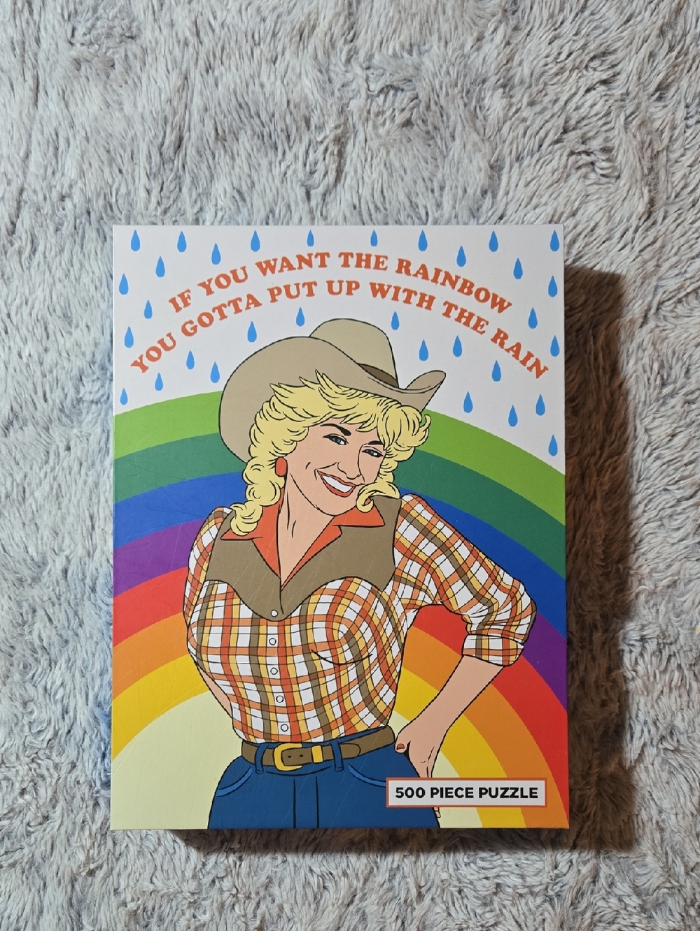 The Found - Cowgirl Rainbow 500-Piece Puzzle W/ Dolly Parton Lookalike